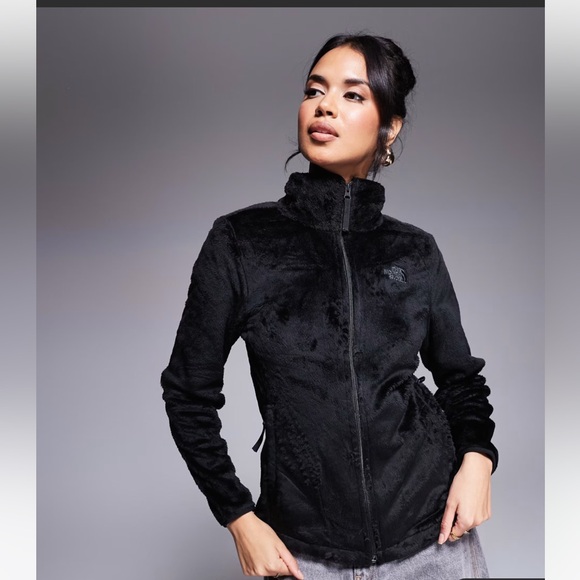 The North Face Osito Black Fleece Full Zip Sweatshirt Women size Medium - Picture 1 of 12